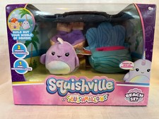 Squishville Squishmallows Beach Set Mini-squishmallow  Accessories