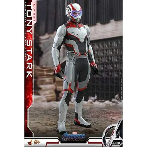 Figura de acción Hot Toys Avengers Endgame Tony Stark TRAJE DE EQUIPO 1/6 con seguimiento NUEVO Foto 2 de 4
