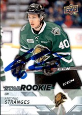 Antonio Stranges Signed 2018-19 Upper Deck CHL Star Rookie card London Knights