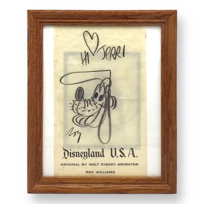 1963 Disneyland Pluto Sketch Signed by Roy Williams Mouseketeer | eBay
