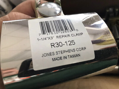 Case Of 6 Jones Stephens 1-1/4 x  3 Stainless Steel Repair Clamp R30125