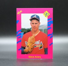 1990 Classic Update Travel Pink STEVE AVERY Rookie Card #T4 Atlanta Braves