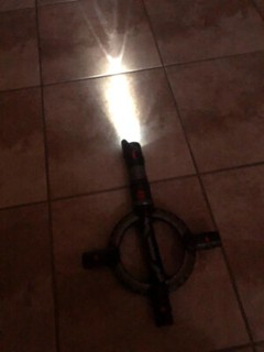 2 Star Wars Telescopic Lightsaber/Weapon lights up replicas lot Hasbro Comic Con