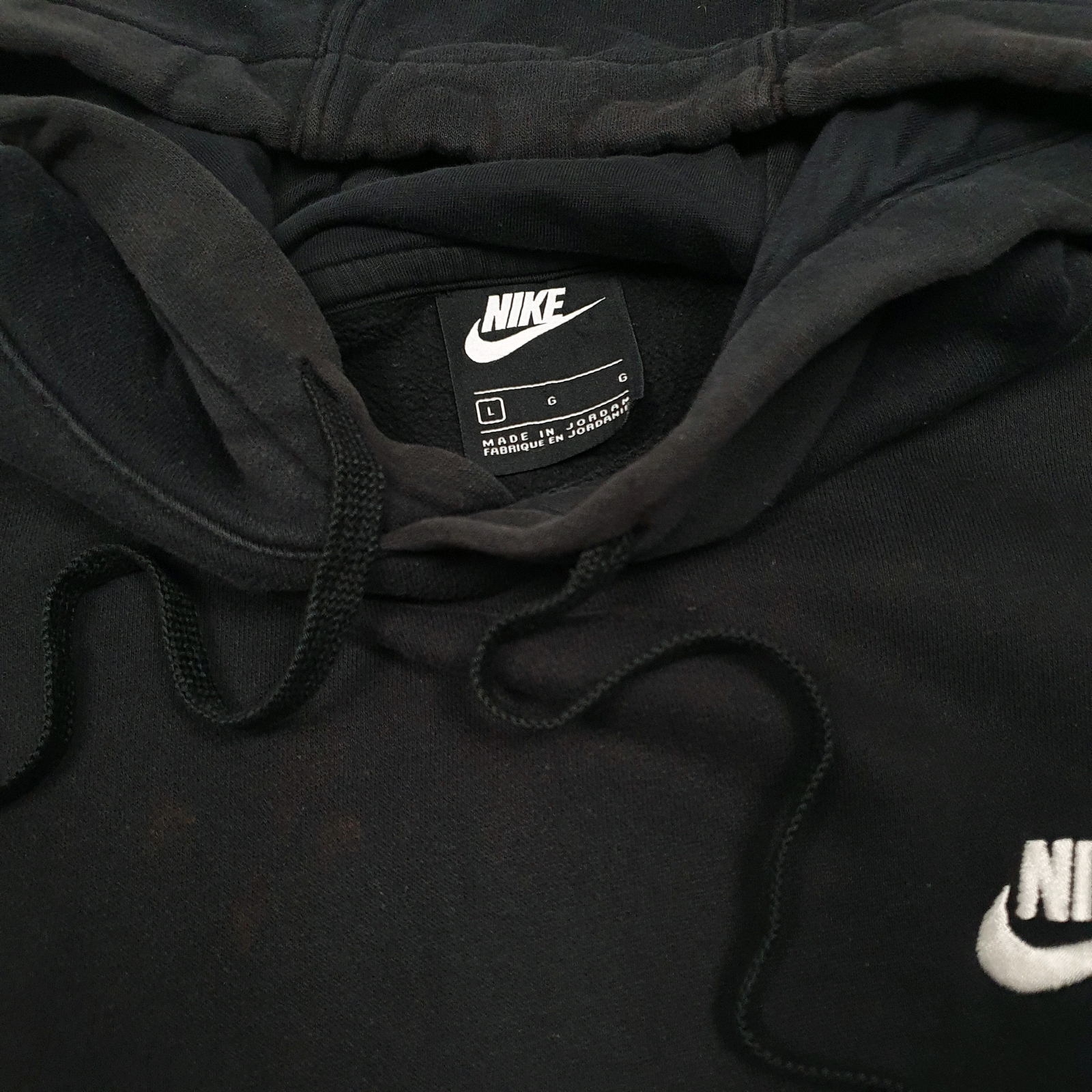 NIKE Hoodie Cotton Jumper Sweatshirt Mens L image 2