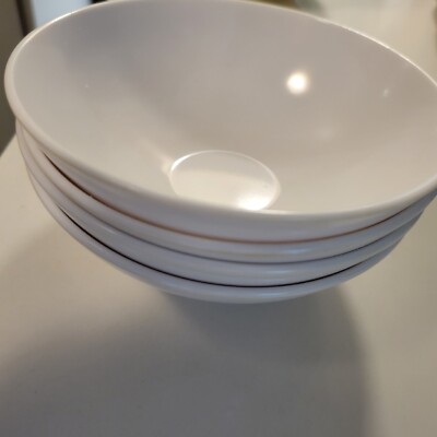 Set of 4 Sun-Valley vtg 5.25 in bowls white Melmac
