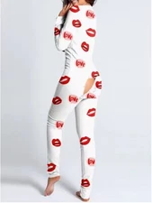 Women's Solid Color Printed Long Sleeve Stretch Pajamas Casual Home Set Comforta