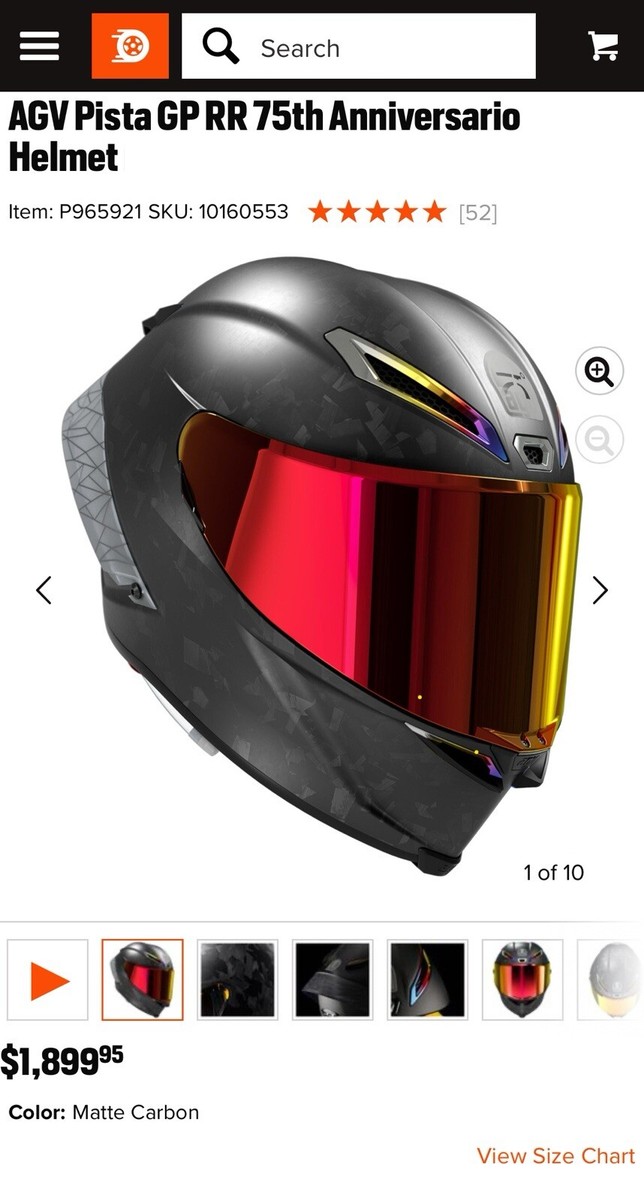 AGV Pista GP RR 75th Anniversary Limited Edition w/Cardo &2