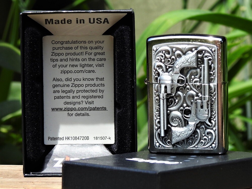 Zippo Lighter - Revolver - European - Rare - Smith & Wesson - Colt 