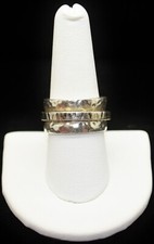 Sterling Silver Beautiful Layered Band Ring SZ 9.25 FMA314