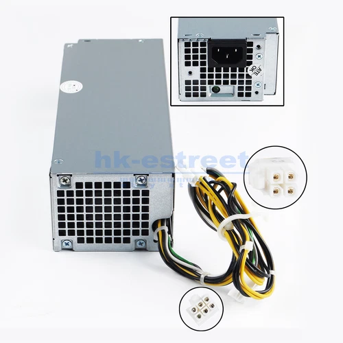 For Dell Optiplex 240W 3050 5050 7050 SFF Power Supply DK87P 0DK87P 22M8Y 6+4pin