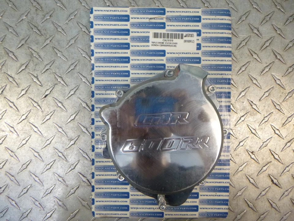 Cubierta del estator 03-06 Honda CBR 600 RR EE. UU. Cromo CNC Billet Aluminio Grabado Foto 2 de 3