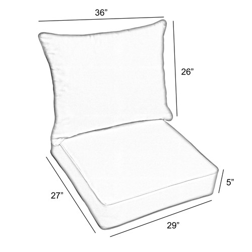 Juego de almohada y cojín para el hogar Sorra cuchillo al aire libre borde asientos profundos - Imagen 87 de 108