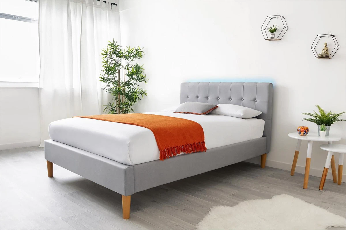 Double led bed sale frame