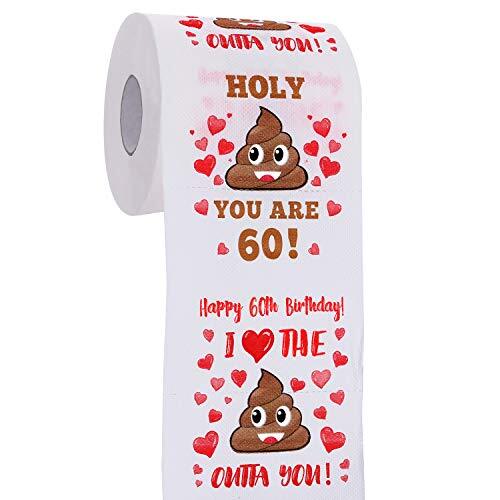 60th Birthday Decorations for Women Funny Birthday Gifts Toilet Paper - Picture 1 of 6