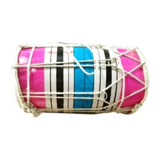 Handmade Wooden Dholak Indian Folk Musical Instrument Indian Drum Tied With Rope