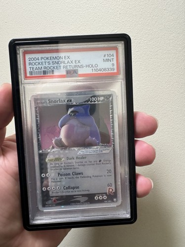 Rocket's Snorlax ex graded PSA 9 for sale on eBay