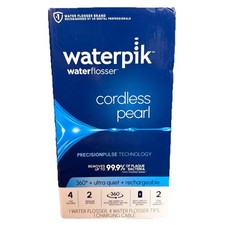 Waterpik Cordless Pearl Black Rechargeable Portable Water Flosser With 4 Tips