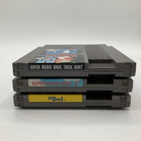 Nintendo NES Super Mario Bros 1 2 & 3 Game Cartridge Lot