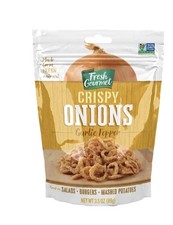 Fresh Gourmet LIGHT Crispy ONION GARLIC PEPPER 3.5 Oz Low Carb Exp 8/20/2026