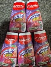 5 Colgate Anticavity Flouride Kids Toothpaste for Ages 2 Strawberry Smash NEW