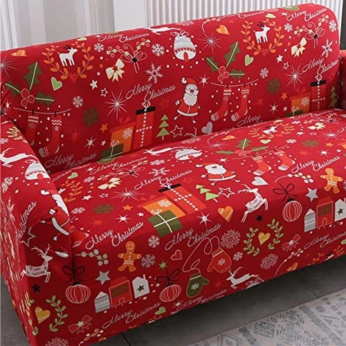 Christmas Printed Sofa Cover Santa Claus