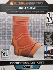 Knöchel Ärmel Unterstützung Shock Doctor Kompression Strick Orange Extra Large
