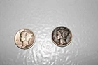 2 Mercury 1941 S and 1942 no mint mark