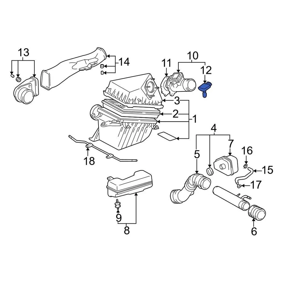 For Toyota Tacoma 1995-1997 Toyota 2220475010 Mass Air Flow Sensor — 第 2/2 张图片