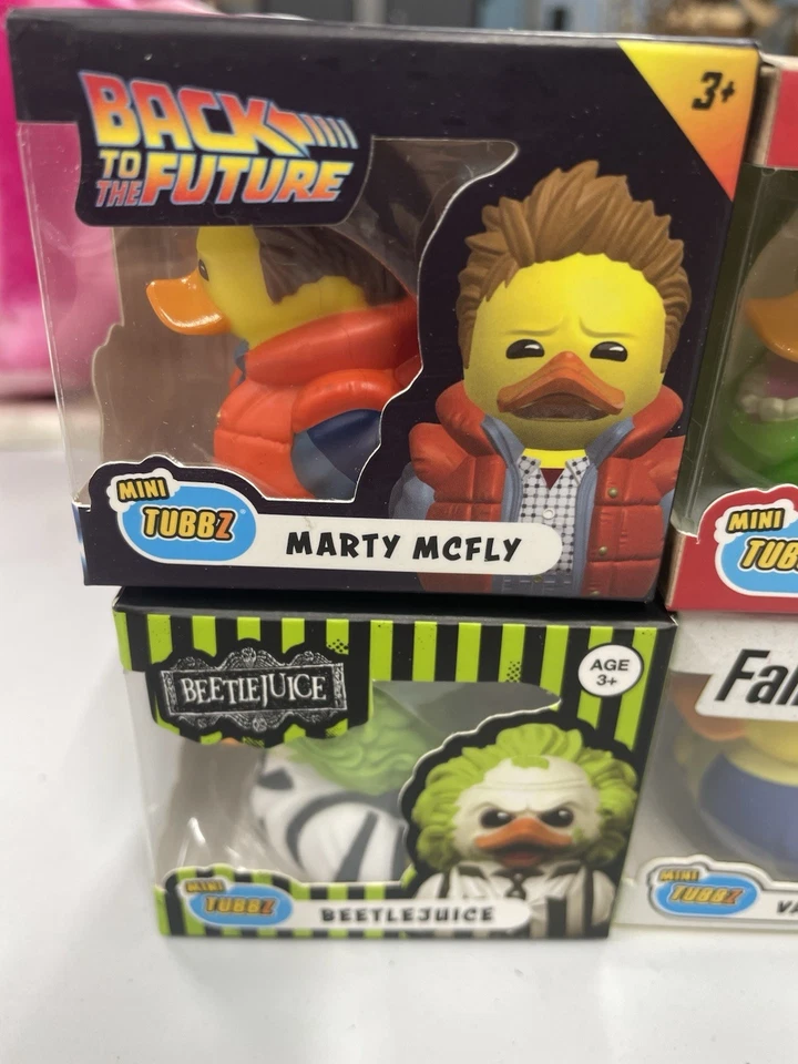 Mini Tubbz Cosplaying Patos Goma Pato Pato Lote De 8 Delgados Beetlejuice Grinch Foto 2 de 4