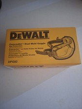 DEWALT Safety Goggles Concealer Dual Mold Clear Anti-Fog Lens 99.9 UV DPG82 New