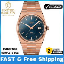 Tissot PRX Powermatic 80 Blue 40mm Dial Rose Gold Men