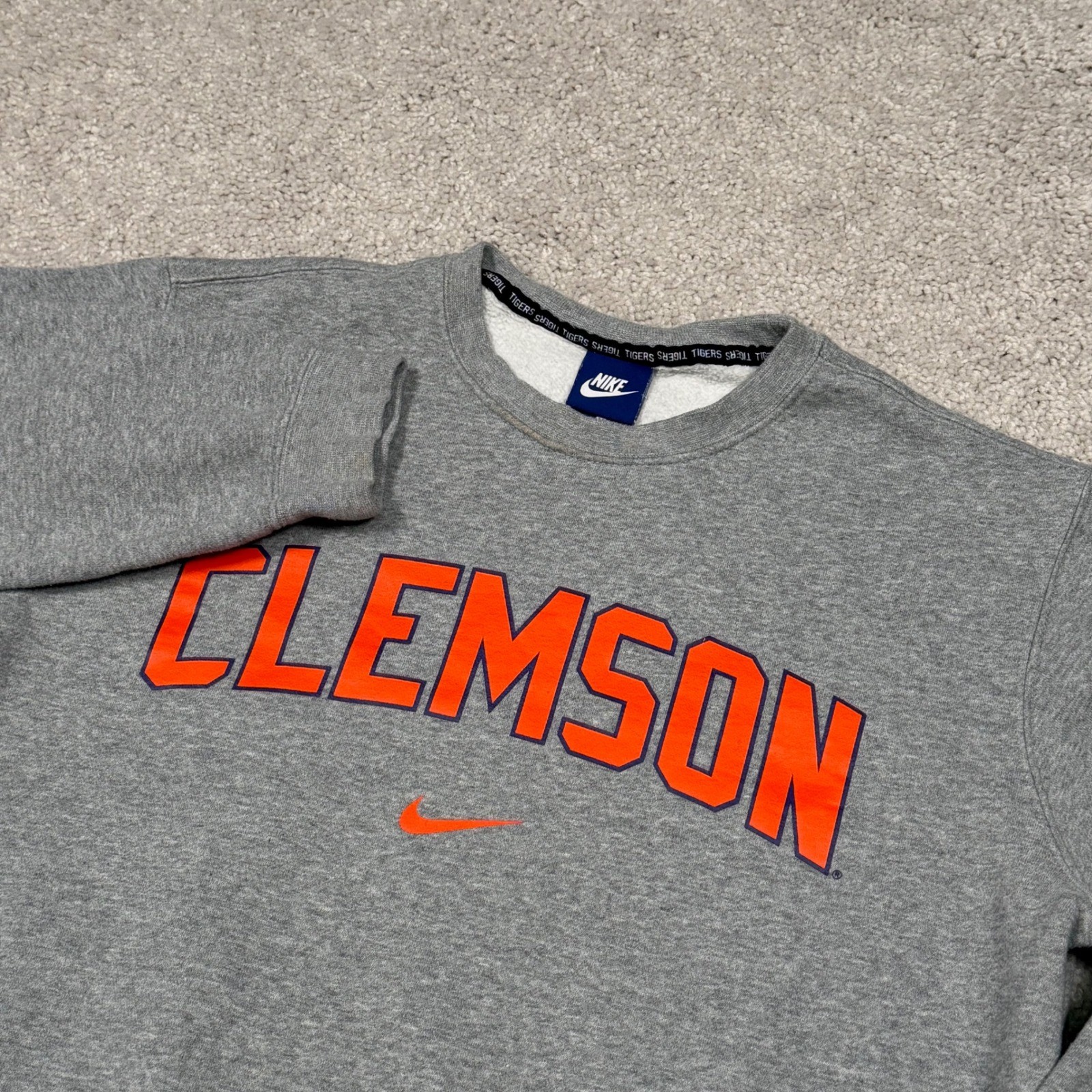 Nike Clemson Tigers Men's Gray Crewneck Sweatshirt Medium