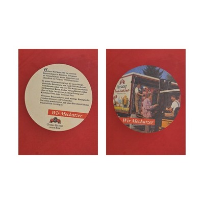 Meckatzer Löwenbräu Herbert Wolf Brauerei Bierdeckel Bier