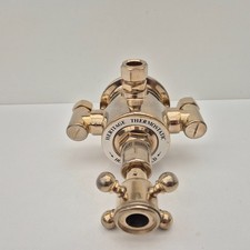 Sirrus A&J Gummers Antique Gold Traditional Heritage Shower Valve 130mm Centres