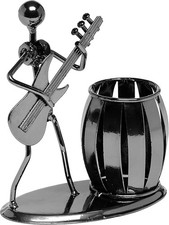 Pen Holder with Guitar Design for Office Desk, Music Themed Decor for Men, Gift