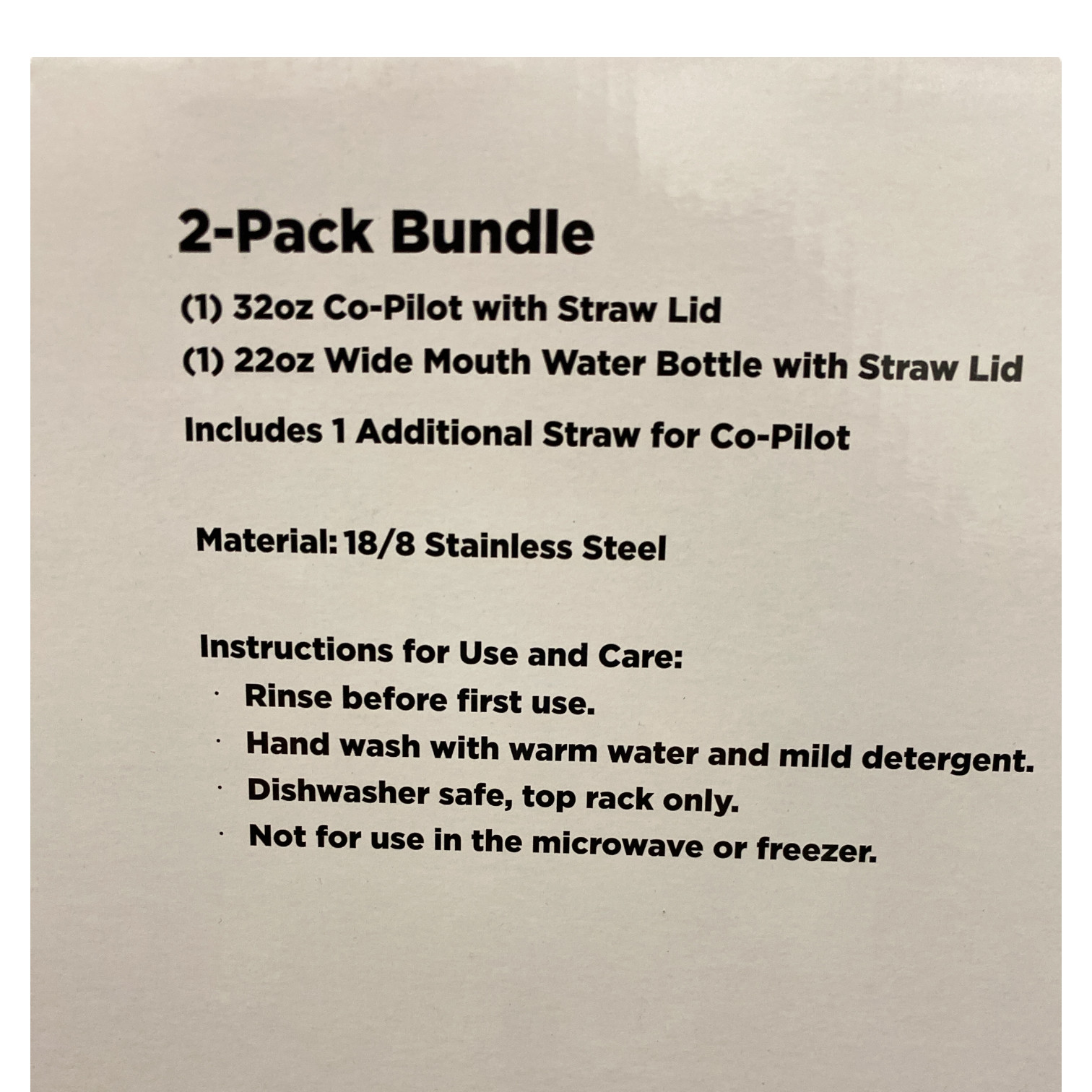 Iron Flask 2-Pack Gift Set, 22oz. Water Bottle & 32oz. Copilot Tumbler, White