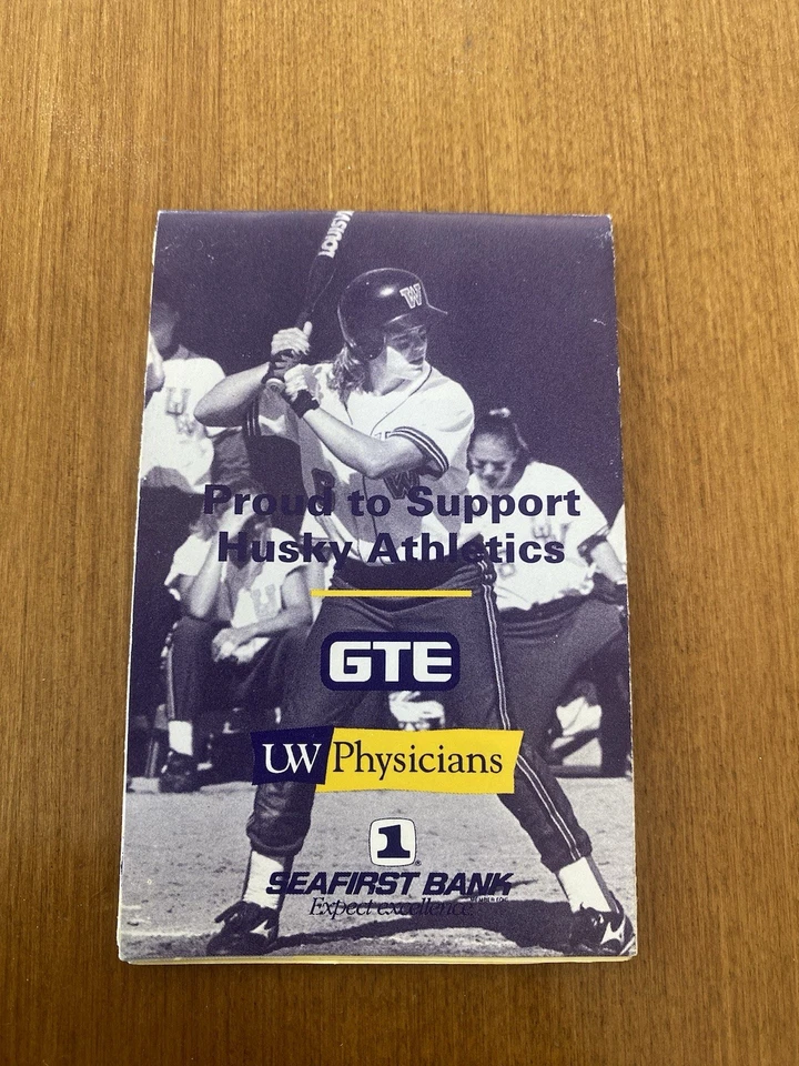 Folleto de calendario vintage de deportes de invierno/primavera 98/99 de la Universidad de Washington Foto 3 de 4
