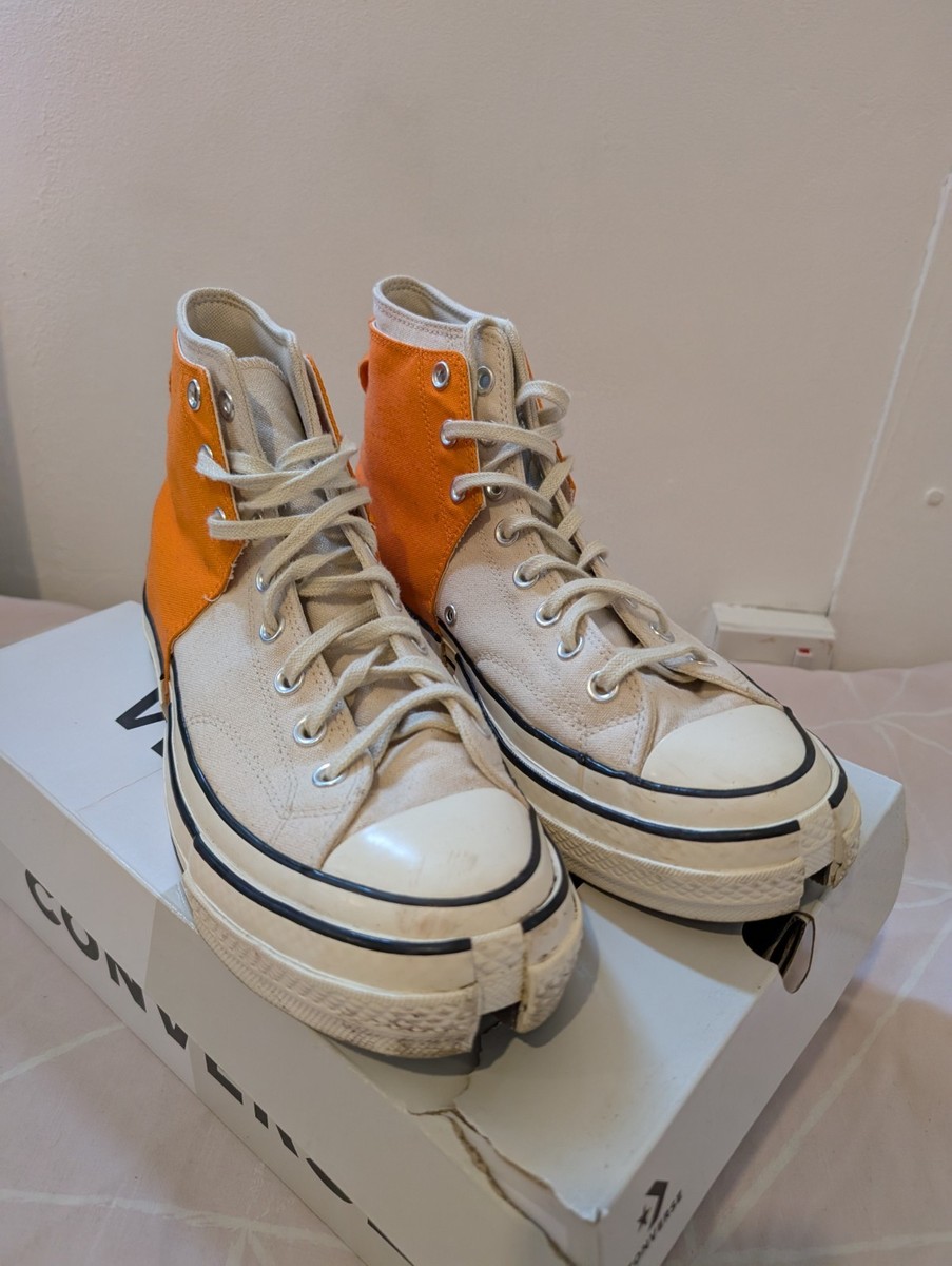 Converse Feng Chen Wang x Chuck 70 Orange And White UK Size