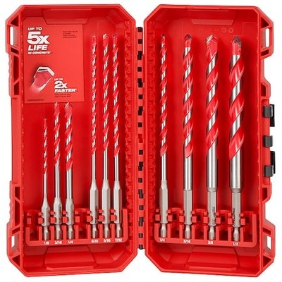Milwaukee Tool 48-20-9058 Shockwave Impact Duty Carbide Hammer Drill Bit Set, 6
