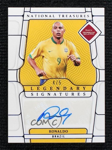 2022 Panini National Treasures Road to FIFA World Cup Sapphire 4/5 Ronaldo Auto
