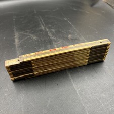 Vtg Lufkin Red End x46R Extension Rule 72" Folding Wooden Ruler Made in USA