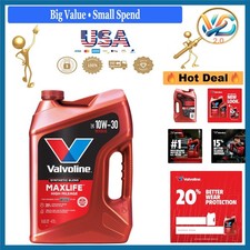 High Mileage Synthetic Blend Motor Oil 10W-30 5 Quart MaxLife Technology