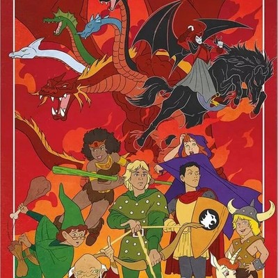 Dungeons And Dragons Cartoon Collage Poster Reprint Wall Art Home Decor