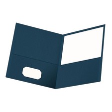 TwinPocket Folders, Textured Paper, Letter Size, Dark Blue, Holds 100 Sheets,...