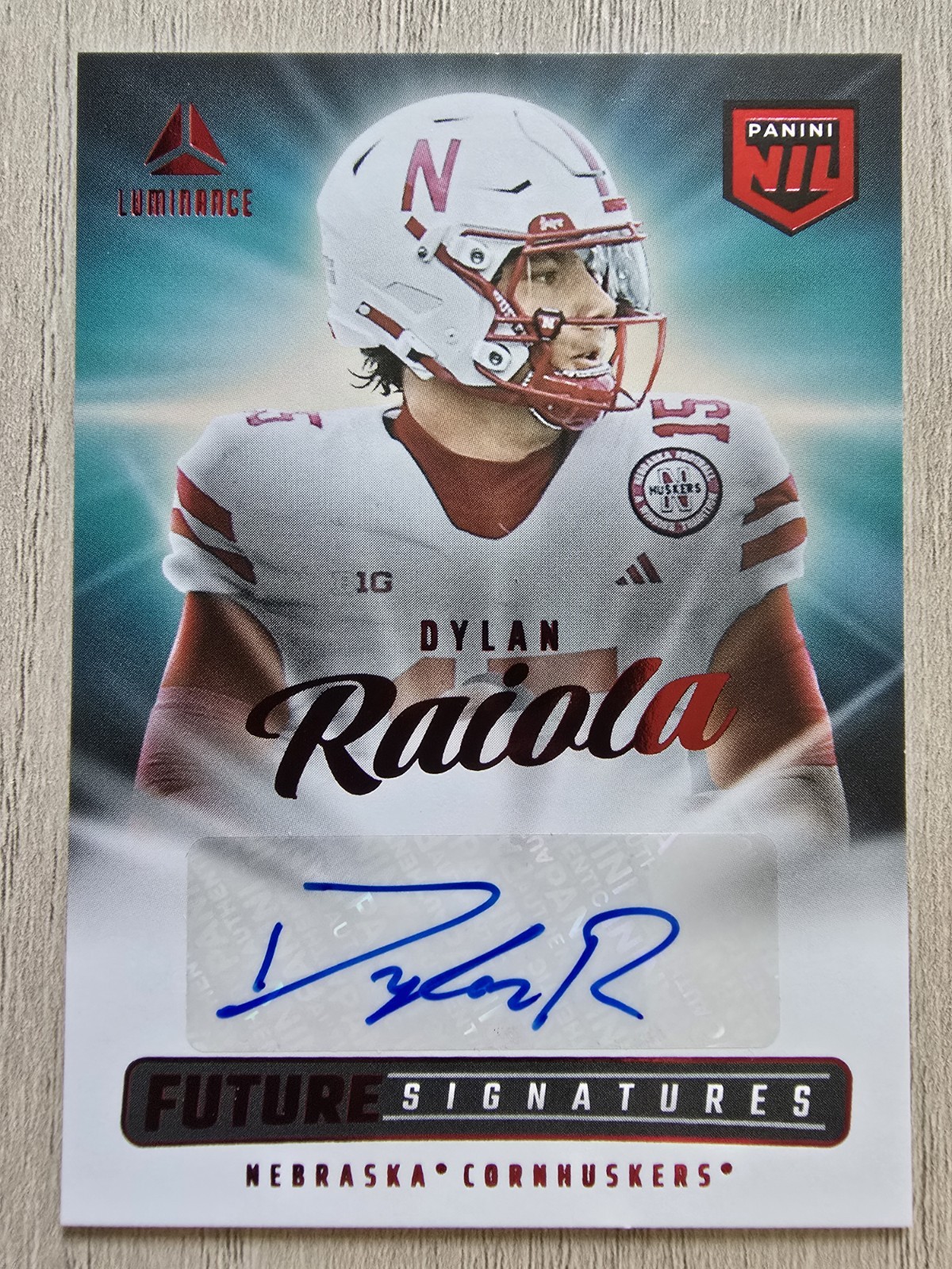 RARE🔥!SSP!🔥 2025 Dylan Raiola Future Signatures RED -Panini Luminance NIL-DRA
