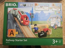 Image of Brio World Railway Starter Set 33773 New Boxed Wooden Trains 2015