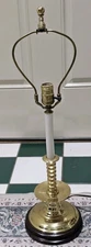 Knob Creek Williamsburg Brass Candlestick Spool Lamp Model L. 4 Rare