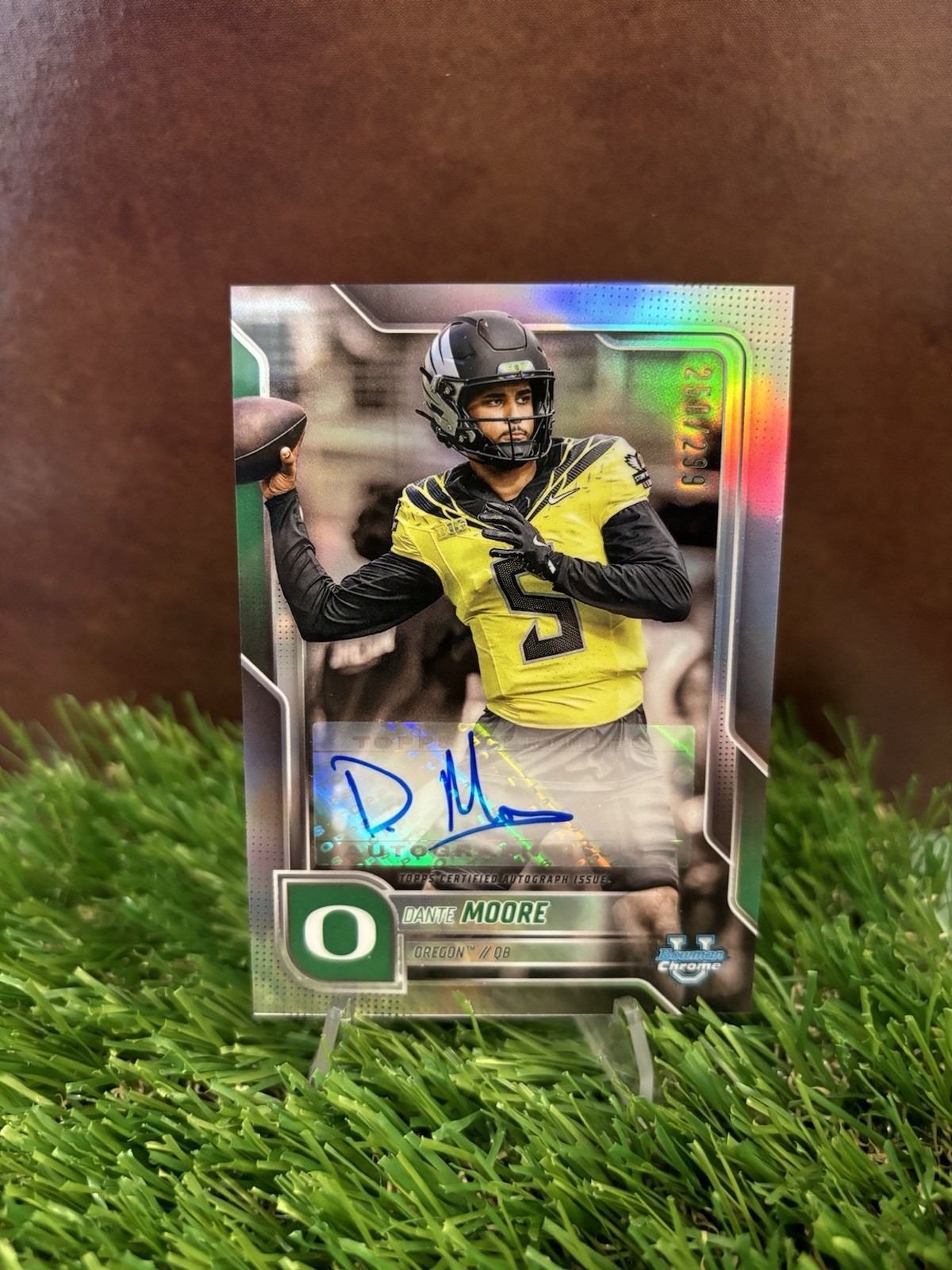 2025 Bowman U Chrome Dante Moore #BCA-DAM Refractor Auto /299 Oregon (RC,AU)
