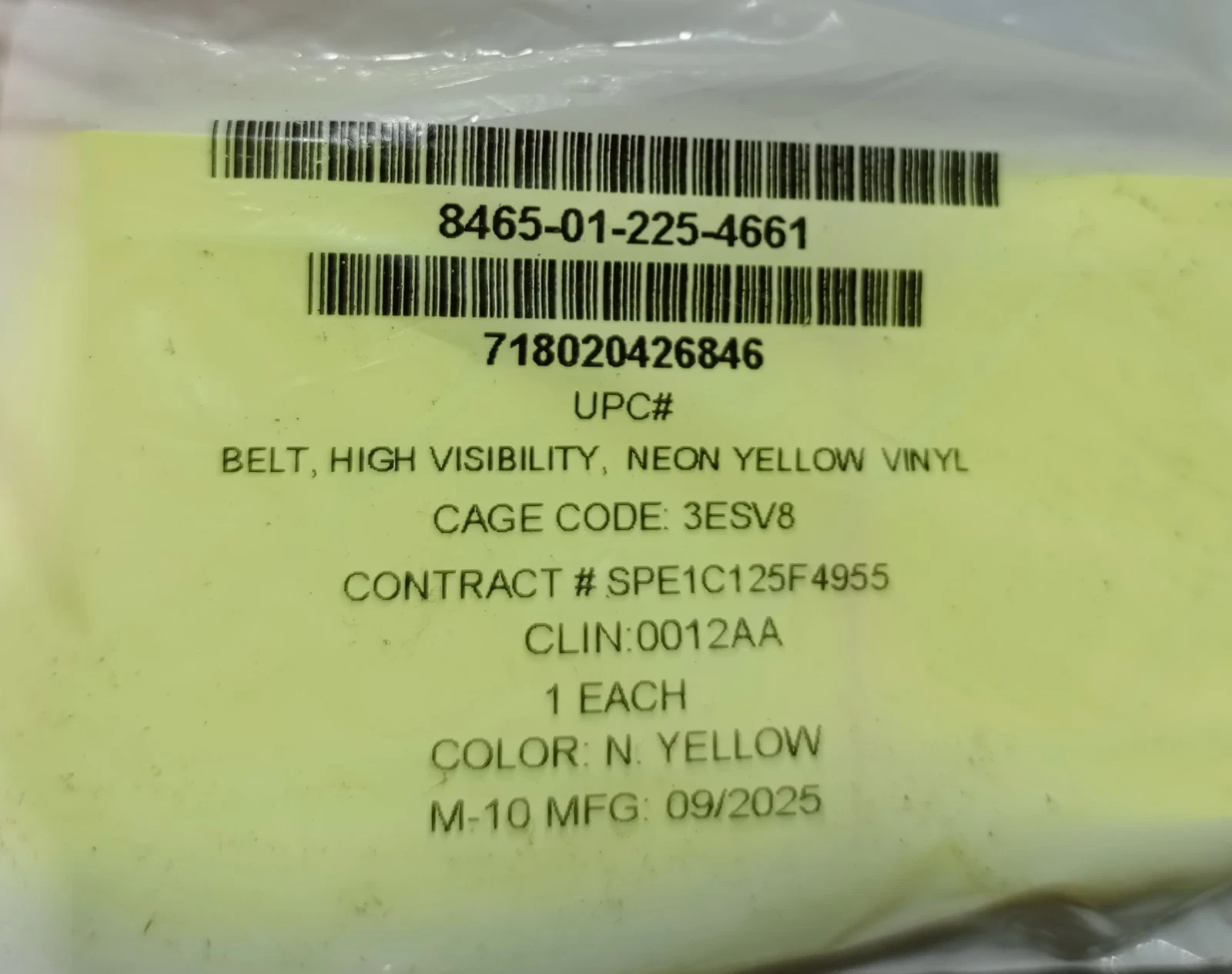 Lot Of 12 High Visibility Reflective Safety Belts NSN 8465-01 -225 -4661 . - product detail image 3