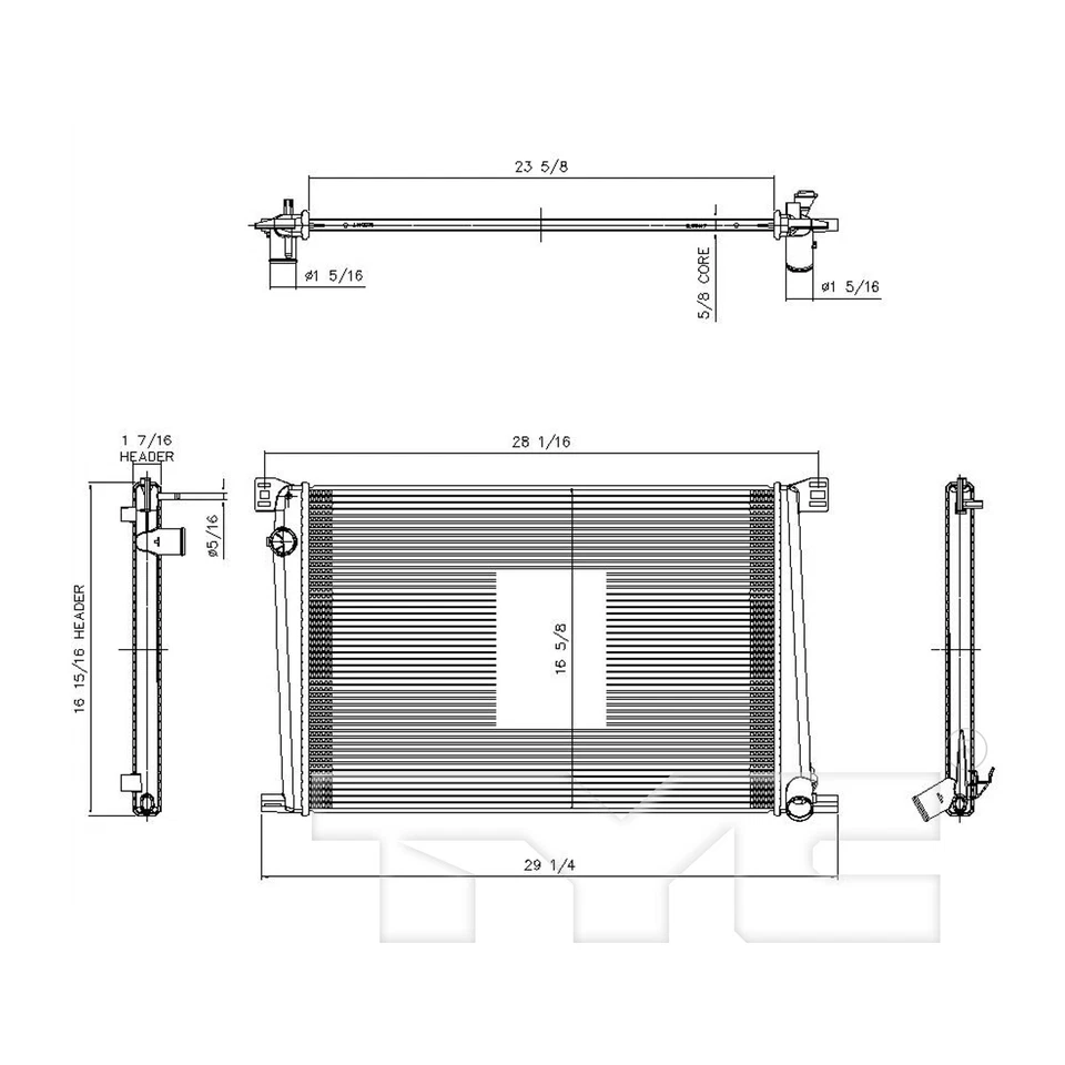 Radiador para Mini Cooper 07-13 hatchback automático 1,6 L L4 fila única Foto 4 de 4